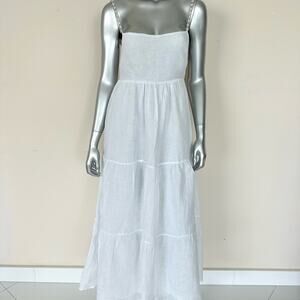 RUMER linen dress size S established with crystals Retail 580$